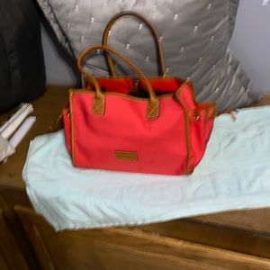 Red canvas, Dooney, and Bourke